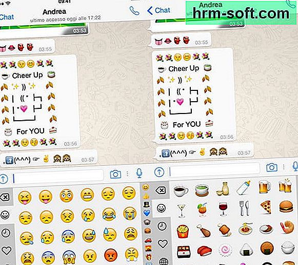 Memasukkan emoji di pesan WhatsApp sangat mudah: cukup tekan ikon emotikon di kiri bawah, di layar komposisi pesan, dan pilih salah satu dari banyak gambar yang tersedia di papan tombol.