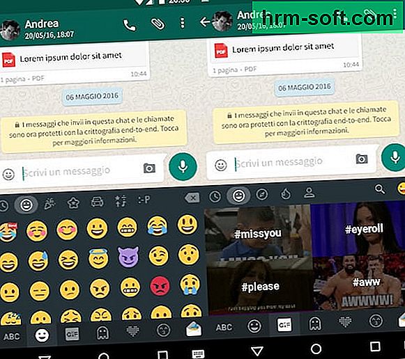 Memasukkan emoji di pesan WhatsApp sangat mudah: cukup tekan ikon emotikon di kiri bawah, di layar komposisi pesan, dan pilih salah satu dari banyak gambar yang tersedia di papan tombol.