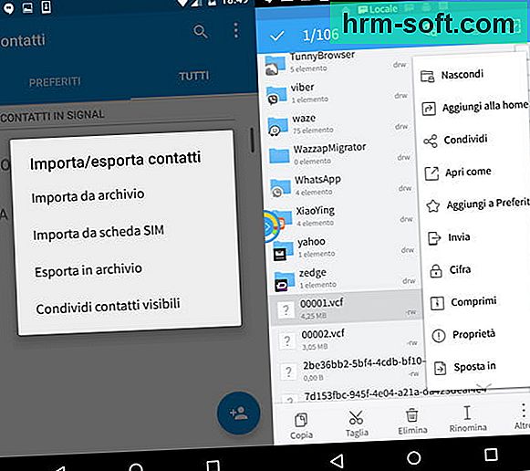 Az Android telefonkönyv exportálása